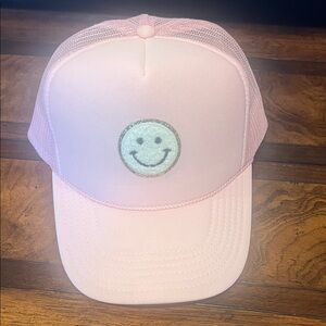 OTTO Pink Smiley Face Trucker Hat